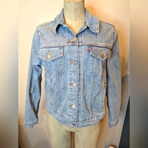 Classic Levi's Jean Jacket Light Blue Denim Women's Size XL